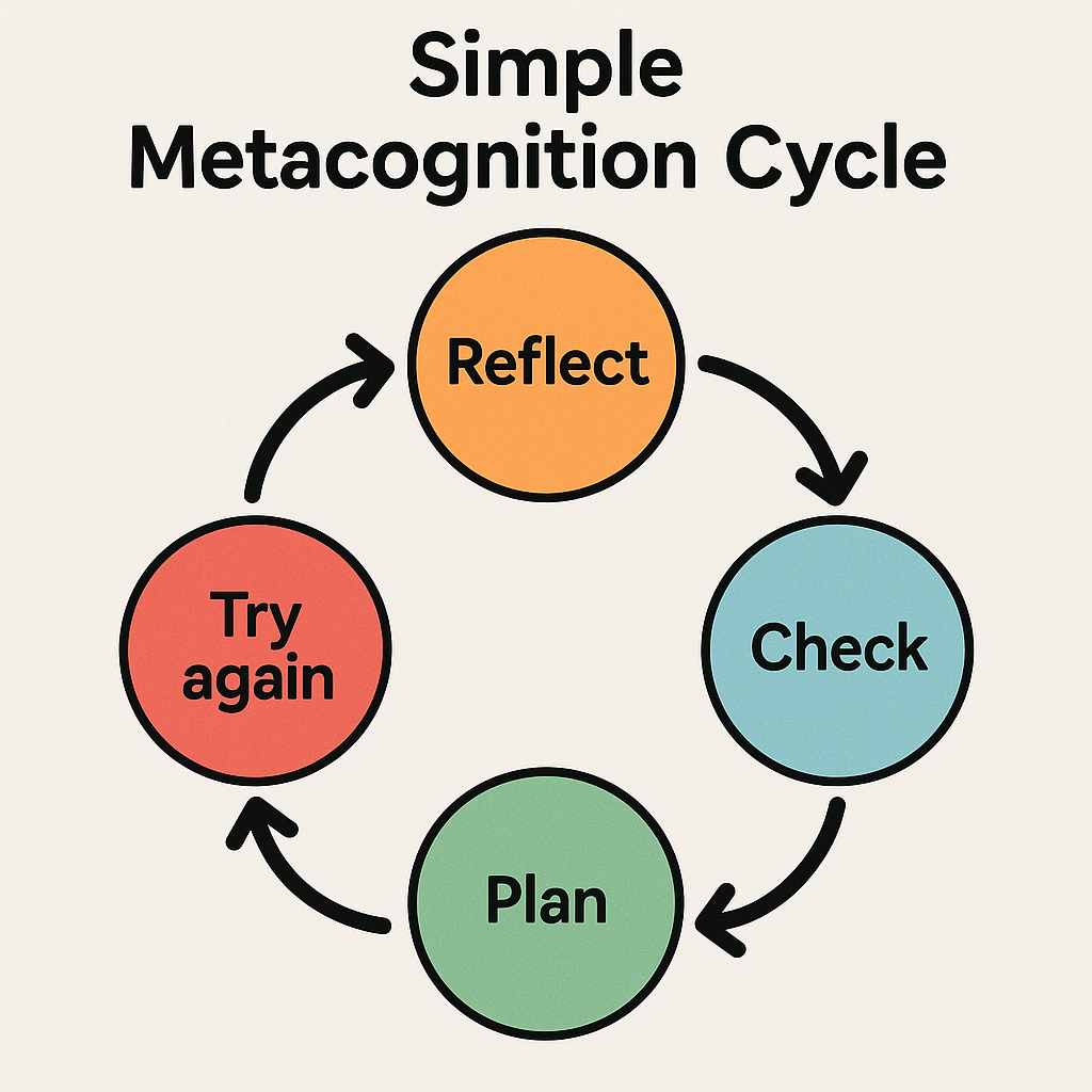Simple Metacognition Cycle Mindmap Simple Metacognition Cycle
