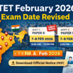 CTET February 2026 exam date revised with new two-day schedule announced by CBSE