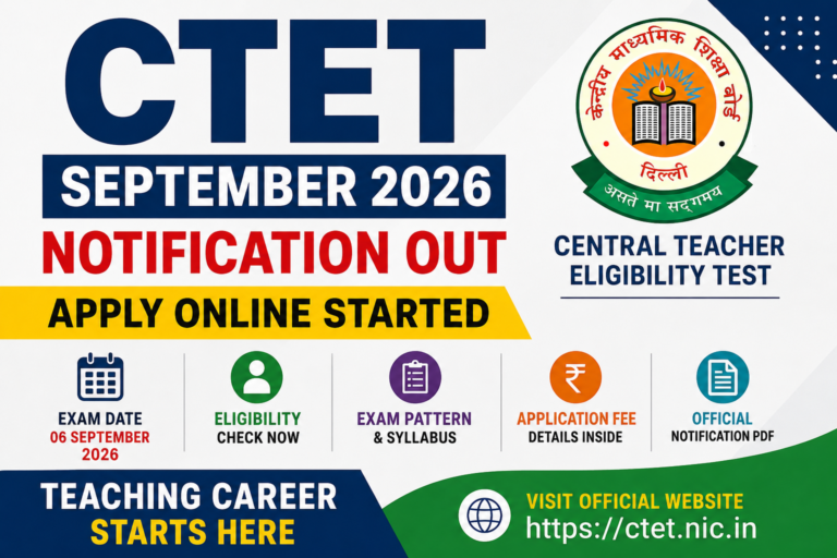 CTET September 2026 notification