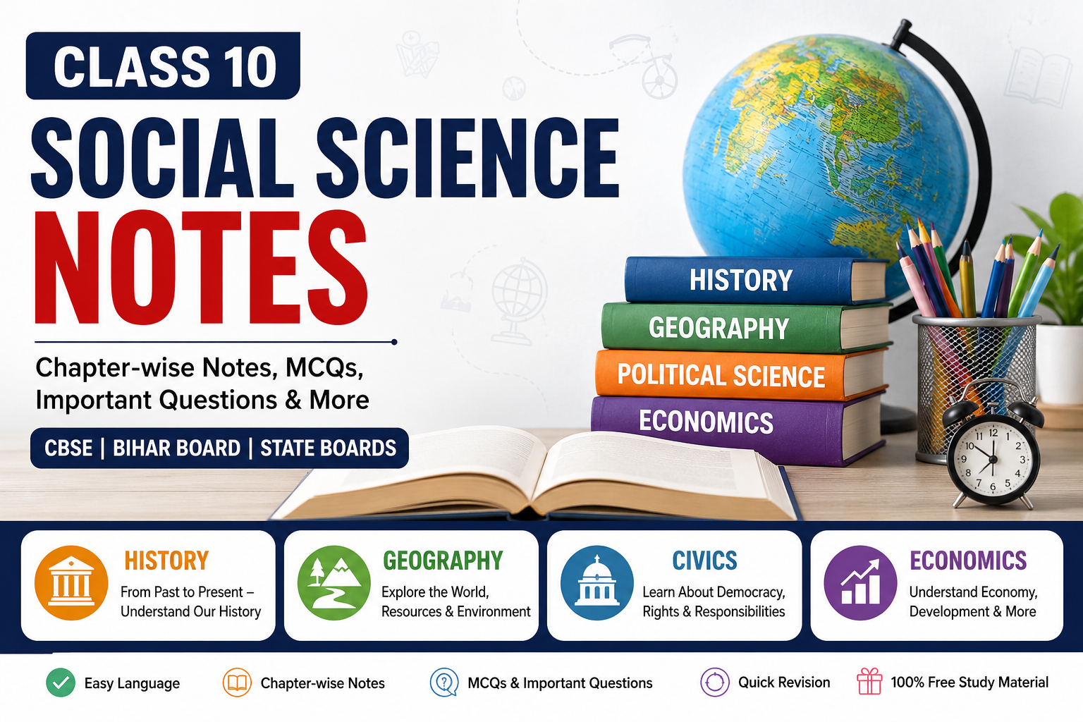 Social Science Class 10 Notes.pdf Class 10 Social Science Notes, MCQs & Important Questions - Exam Affinity