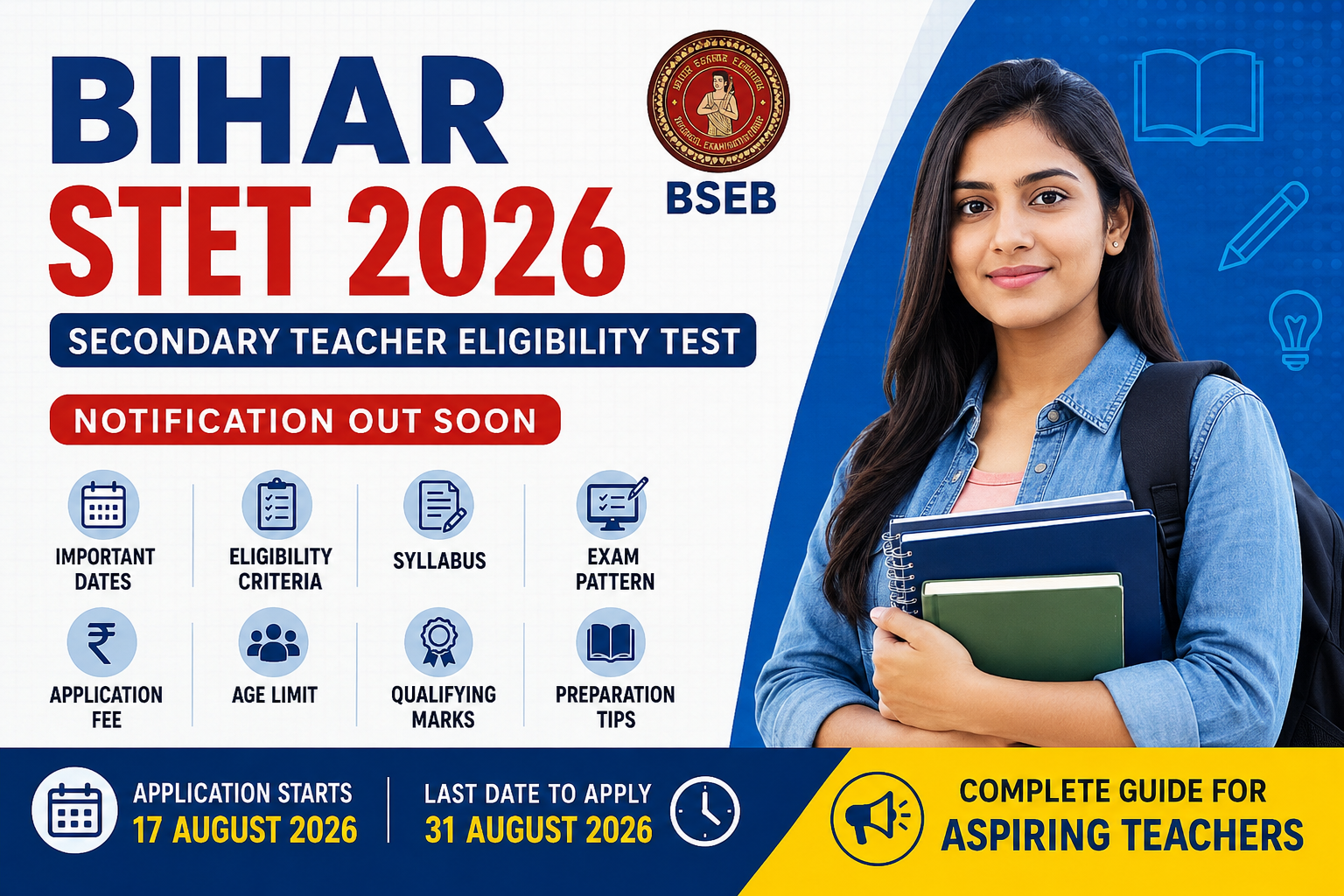 Bihar STET 2026: Notification, Online Form, Eligibility, Exam Pattern, Syllabus and Important Dates